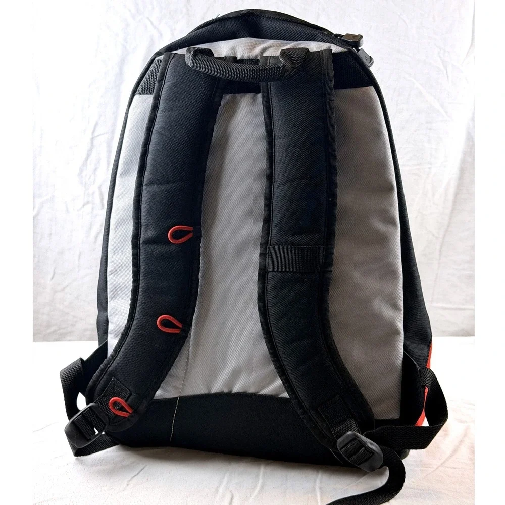 Adidas Backpack Red Black Grey 3-Pocket Bungee Sport School Bag A+ Condition Boy